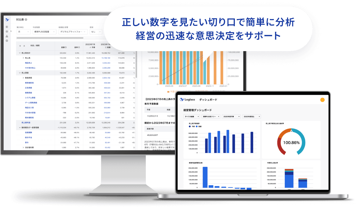 Loglass 経営管理のプロダクト画像